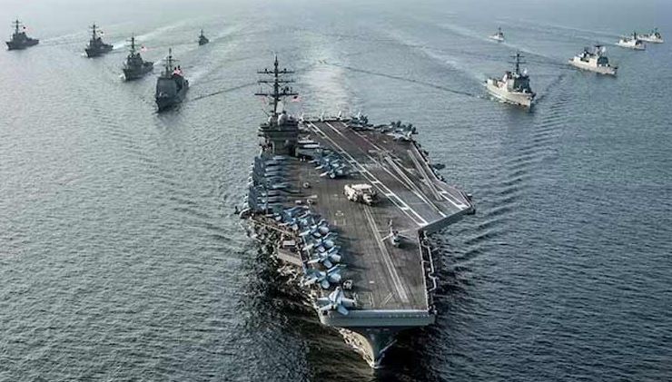 ایرانی سرحد کے قریب امریکا کی فوجی سرگرمیوں میں تیزی، بڑی تعداد میں جنگی بحری جہاز اور طیارے روانہ
